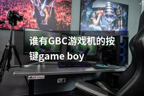 谁有GBC游戏机的按键game boy-第1张-游戏信息-龙启网