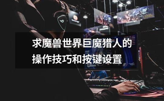 求魔兽世界巨魔猎人的操作技巧和按键设置-第1张-游戏信息-龙启网