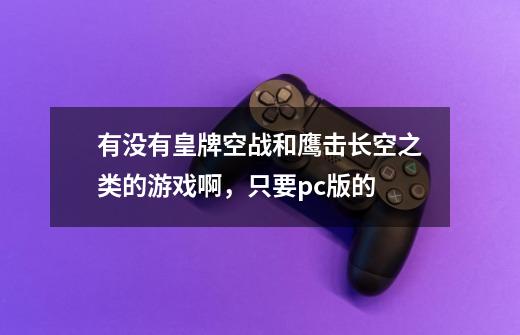 有没有皇牌空战和鹰击长空之类的游戏啊，只要pc版的-第1张-游戏信息-龙启网
