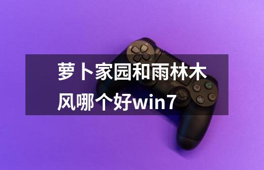 萝卜家园和雨林木风哪个好win7-第1张-游戏信息-龙启网