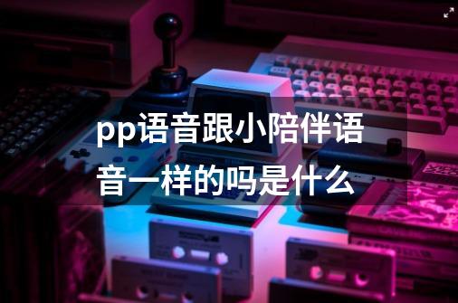 pp语音跟小陪伴语音一样的吗是什么-第1张-游戏信息-龙启网