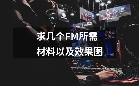 求几个FM所需材料以及效果图-第1张-游戏信息-龙启网