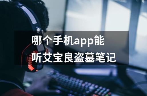 哪个手机app能听艾宝良盗墓笔记-第1张-游戏信息-龙启网