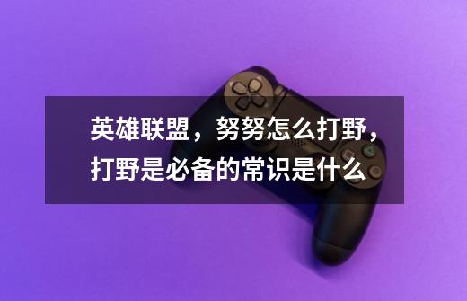英雄联盟，努努怎么打野，打野是必备的常识是什么-第1张-游戏信息-龙启网