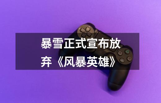 暴雪正式宣布放弃《风暴英雄》-第1张-游戏信息-龙启网