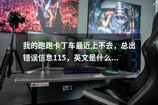 我的跑跑卡丁车最近上不去，总出错误信息115，英文是什么意思-第1张-游戏信息-龙启网