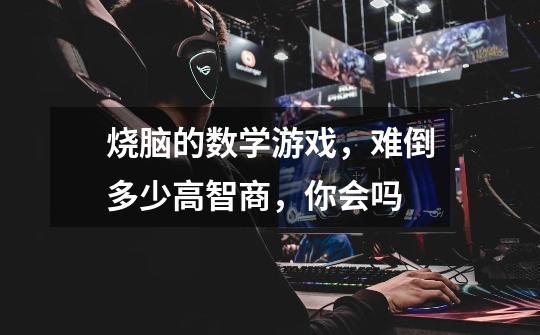 烧脑的数学游戏,难倒多少高智商,你会吗-第1张-游戏信息-龙启网
