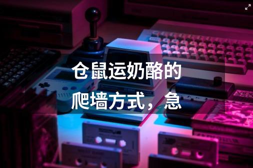 仓鼠运奶酪的爬墙方式,急-第1张-游戏信息-龙启网