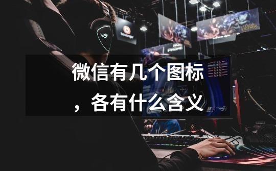 微信有几个图标,各有什么含义-第1张-游戏信息-龙启网