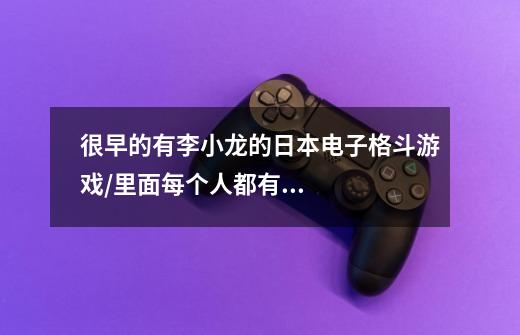很早的有李小龙的日本电子格斗游戏/里面每个人都有武器/BOSS用的是双剑.和铁拳插不时出来的-第1张-游戏信息-龙启网