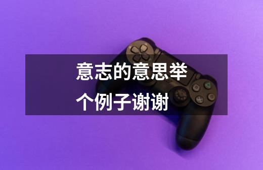 意志的意思举个例子谢谢-第1张-游戏信息-龙启网