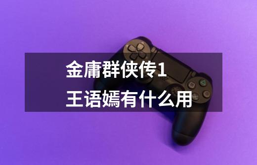 金庸群侠传1 王语嫣有什么用-第1张-游戏信息-龙启网