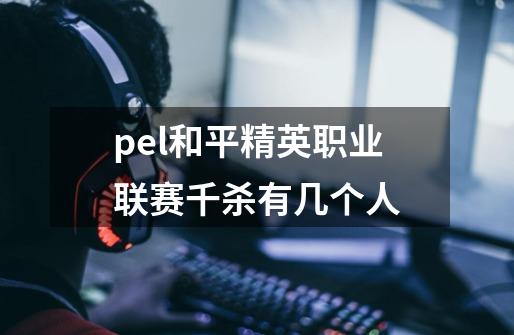 pel和平精英职业联赛千杀有几个人-第1张-游戏信息-龙启网