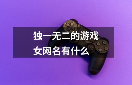 独一无二的游戏女网名有什么-第1张-游戏信息-龙启网