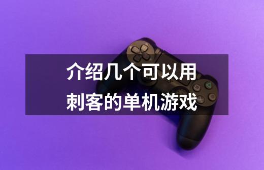 介绍几个可以用刺客的单机游戏-第1张-游戏信息-龙启网