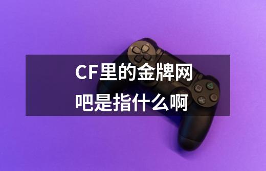CF里的金牌网吧是指什么啊-第1张-游戏信息-龙启网