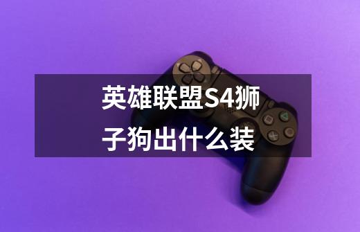 英雄联盟S4狮子狗出什么装-第1张-游戏信息-龙启网