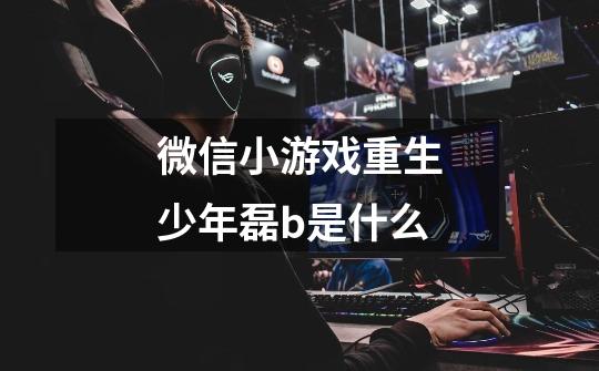 微信小游戏重生少年磊b是什么-第1张-游戏信息-龙启网