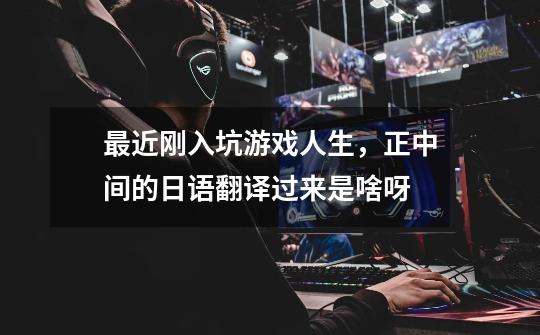 最近刚入坑游戏人生，正中间的日语翻译过来是啥呀-第1张-游戏信息-龙启网