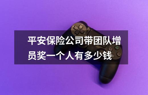 平安保险公司带团队增员奖一个人有多少钱-第1张-游戏信息-龙启网