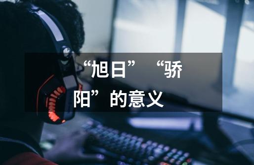 “旭日”“骄阳”的意义-第1张-游戏信息-龙启网