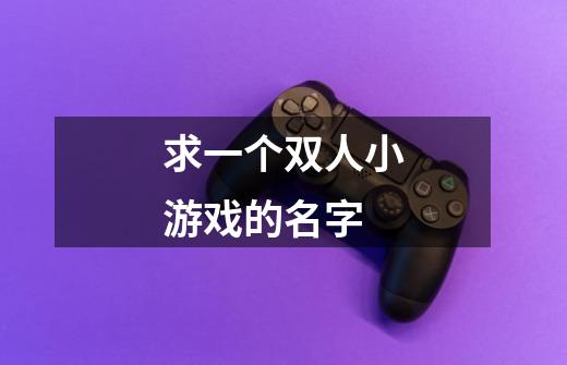 求一个双人小游戏的名字-第1张-游戏信息-龙启网