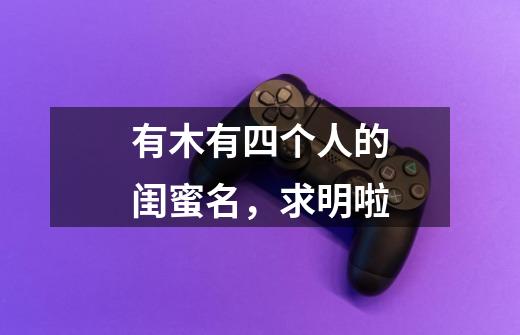有木有四个人的闺蜜名,求明啦-第1张-游戏信息-龙启网