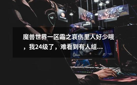 魔兽世界一区霜之哀伤里人好少哦，我24级了，难看到有人组对，请问新手最好去哪个区-第1张-游戏信息-龙启网