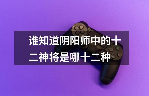 谁知道阴阳师中的十二神将是哪十二种-第1张-游戏信息-龙启网