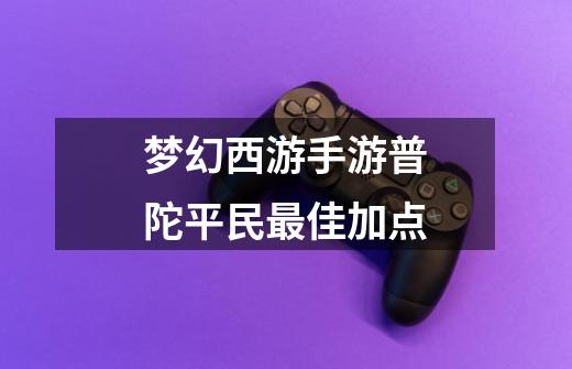 梦幻西游手游普陀平民最佳加点-第1张-游戏信息-龙启网