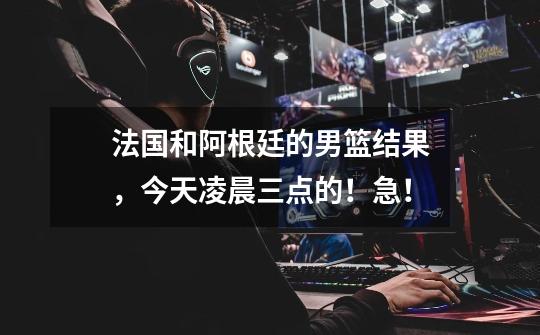 法国和阿根廷的男篮结果,今天凌晨三点的!急!-第1张-游戏信息-龙启网