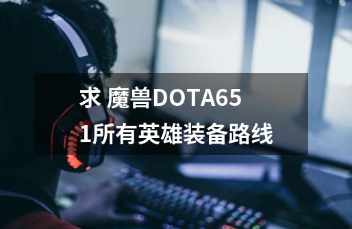求 魔兽DOTA6.51所有英雄装备路线-第1张-游戏信息-龙启网