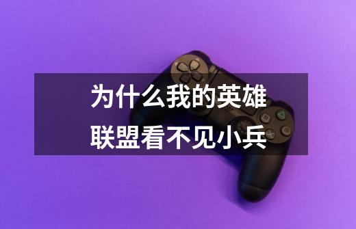 为什么我的英雄联盟看不见小兵-第1张-游戏信息-龙启网
