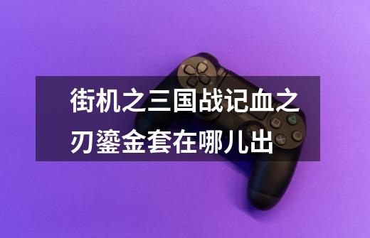 街机之三国战记血之刃鎏金套在哪儿出-第1张-游戏信息-龙启网