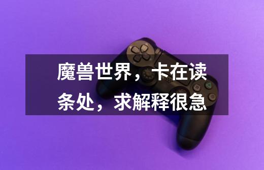 魔兽世界,卡在读条处,求解释很急-第1张-游戏信息-龙启网