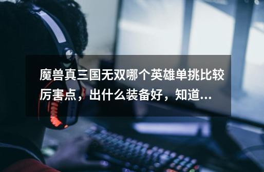 魔兽真三国无双哪个英雄单挑比较厉害点,出什么装备好,知道的说下-第1张-游戏信息-龙启网