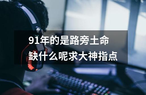 91年的是路旁土命缺什么呢求大神指点-第1张-游戏信息-龙启网