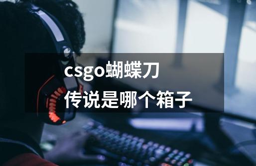 csgo蝴蝶刀传说是哪个箱子-第1张-游戏信息-龙启网