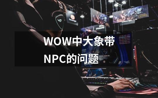 WOW中大象带NPC的问题-第1张-游戏信息-龙启网