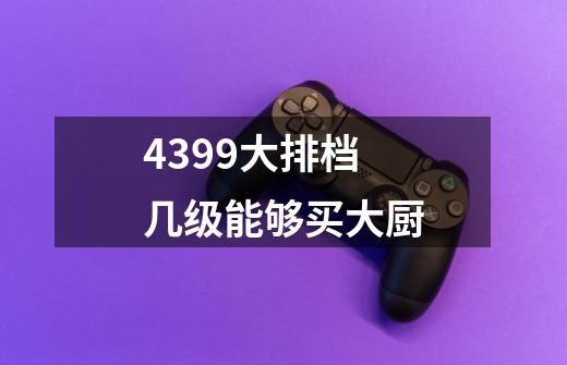4399大排档几级能够买大厨-第1张-游戏信息-龙启网