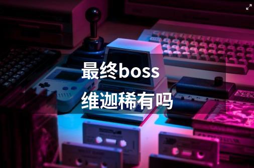 最终boss维迦稀有吗-第1张-游戏信息-龙启网