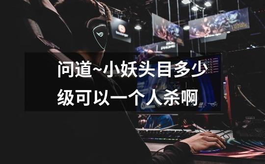 问道~小妖头目多少级可以一个人杀啊-第1张-游戏信息-龙启网