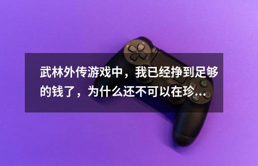 武林外传游戏中，我已经挣到足够的钱了，为什么还不可以在珍宝阁买东西-第1张-游戏信息-龙启网