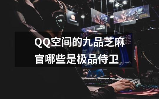 QQ空间的九品芝麻官哪些是极品侍卫-第1张-游戏信息-龙启网