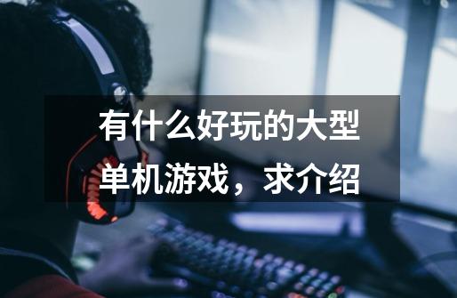 有什么好玩的大型单机游戏,求介绍-第1张-游戏信息-龙启网