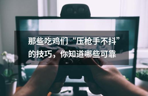 那些吃鸡们“压枪手不抖”的技巧,你知道哪些可靠-第1张-游戏信息-龙启网