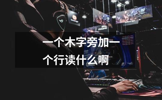 一个木字旁加一个行读什么啊-第1张-游戏信息-龙启网