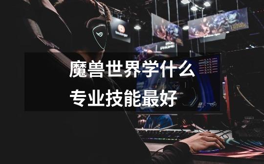 魔兽世界学什么专业技能最好-第1张-游戏信息-龙启网