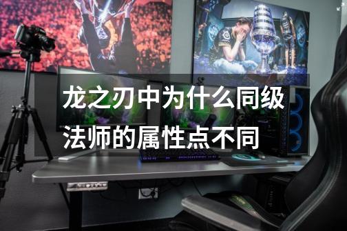龙之刃中为什么同级法师的属性点不同-第1张-游戏信息-龙启网
