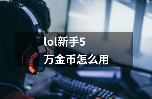 lol新手5万金币怎么用-第1张-游戏信息-龙启网